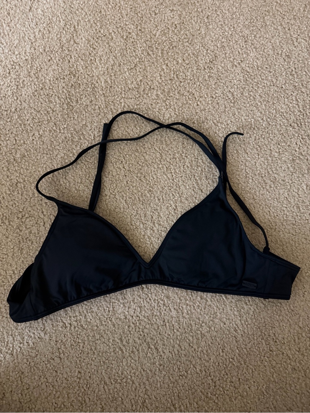 Roxy Black Triangle Bikini Top - Women Swim Bikinis